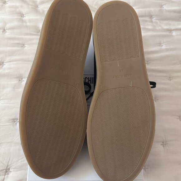 NWT - Moschino - Black Logo Plaque Sneakers - Size 44IT / 11US - Picture 9 of 14